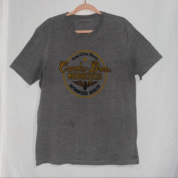 Lucky Brand Short sleeve Gray Graphic Tshirt - Picture 2 of 10